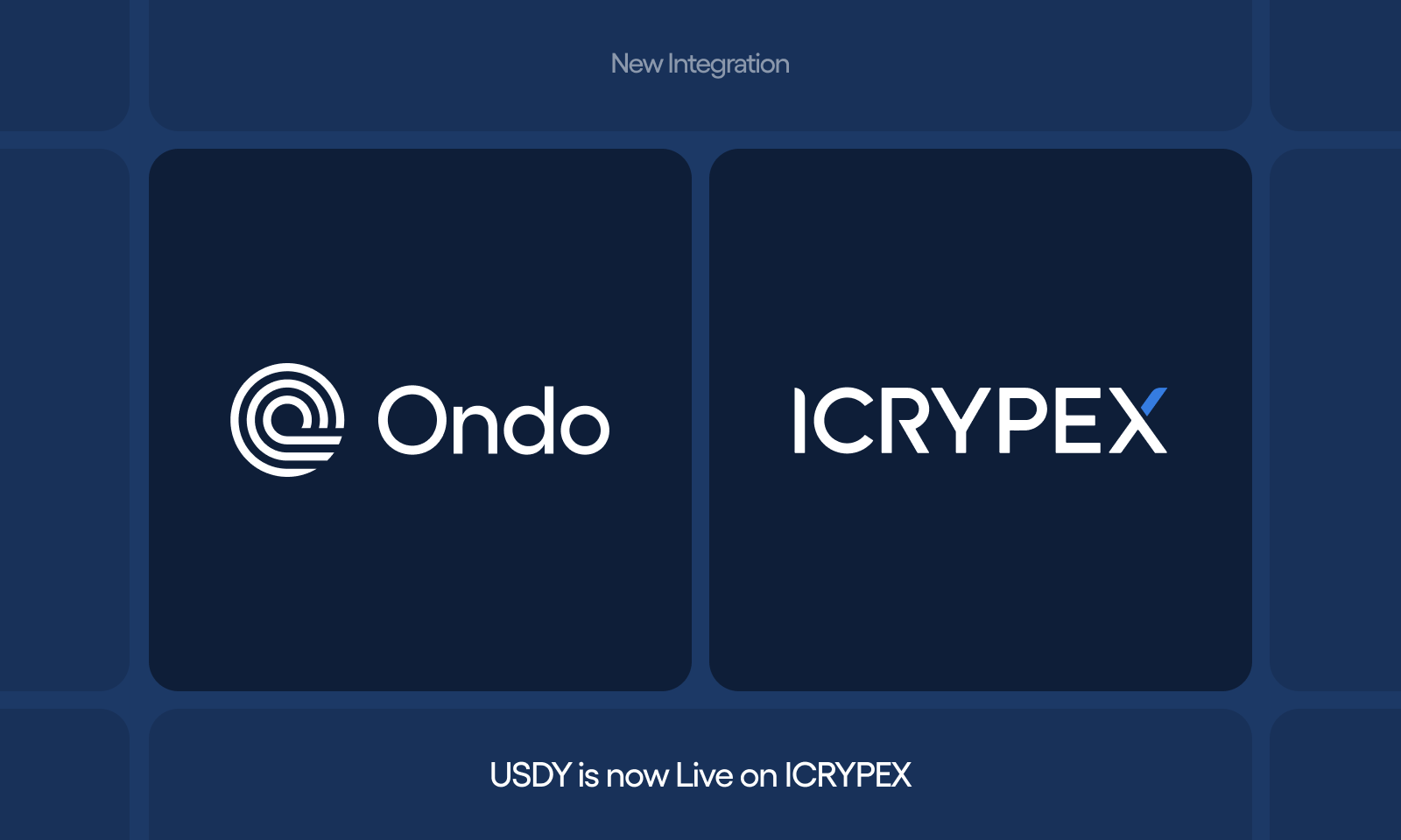 USDY Goes Live on ICRYPEX